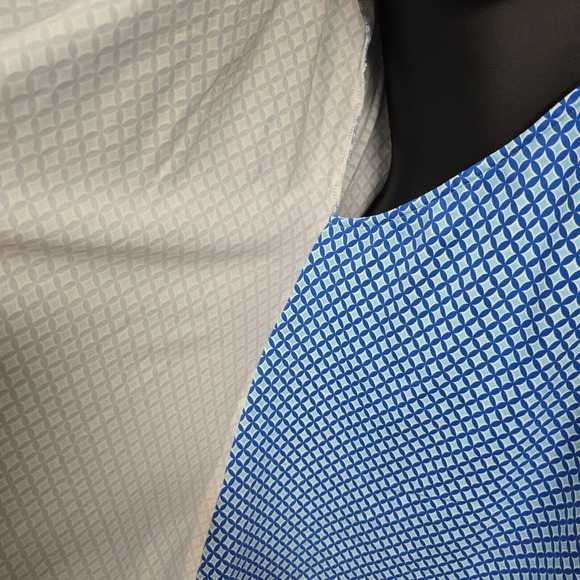 Fresh Produce Top Womens Large Blue Faux Wrap 3/4 Sleeve Stretch Cooling Beach - Picture 5 of 9